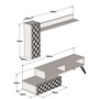 Hanah Home Planet Mueble de TV Nogal y Calcedonia